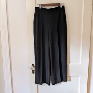 Spanx Medium Carefree Crepe Straight Leg Pants In Classic Black